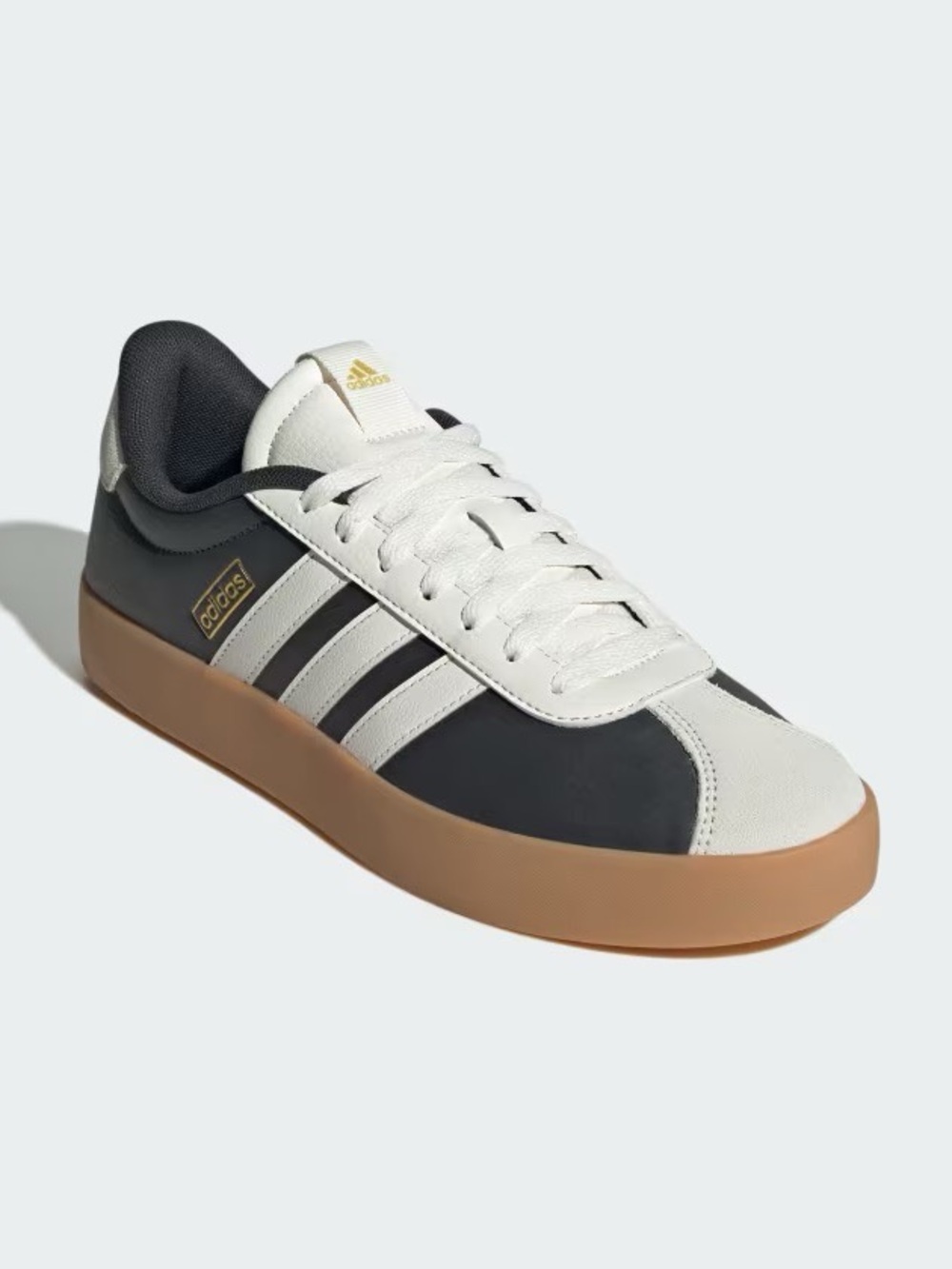 Adidas Men's VL Court 3.0 Shoes Size 12 Mens Sneakers - Carbon Gold Metallic - Picture 3 of 6